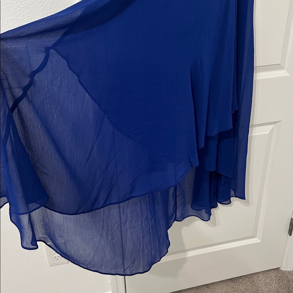 Calvin Klein Royal Blue Sheer Top - Picture 4 of 7